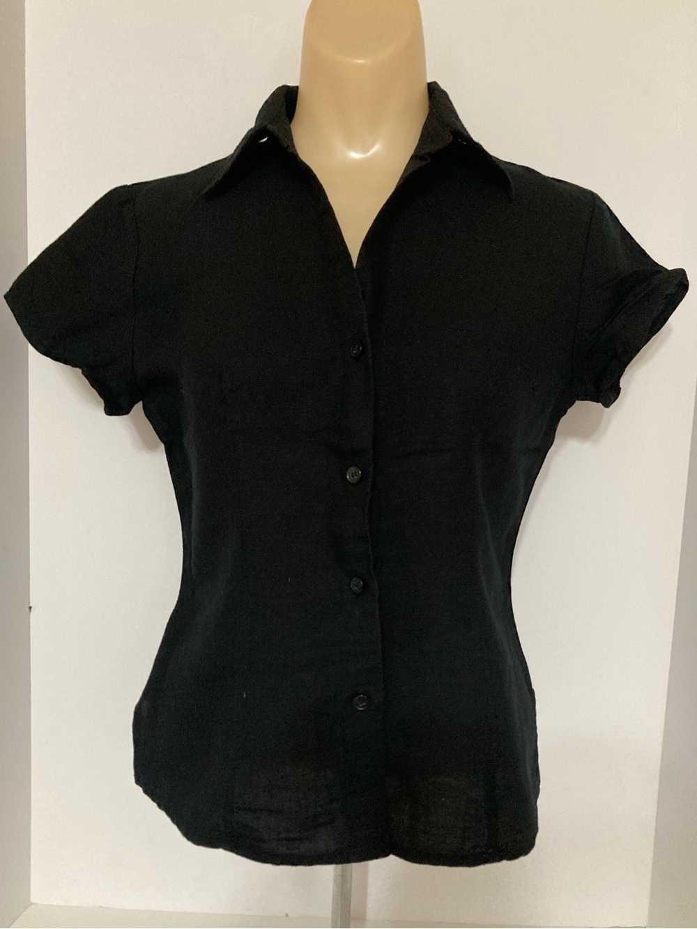 Classic Black Button-Up Women's Top
Item# SSct32